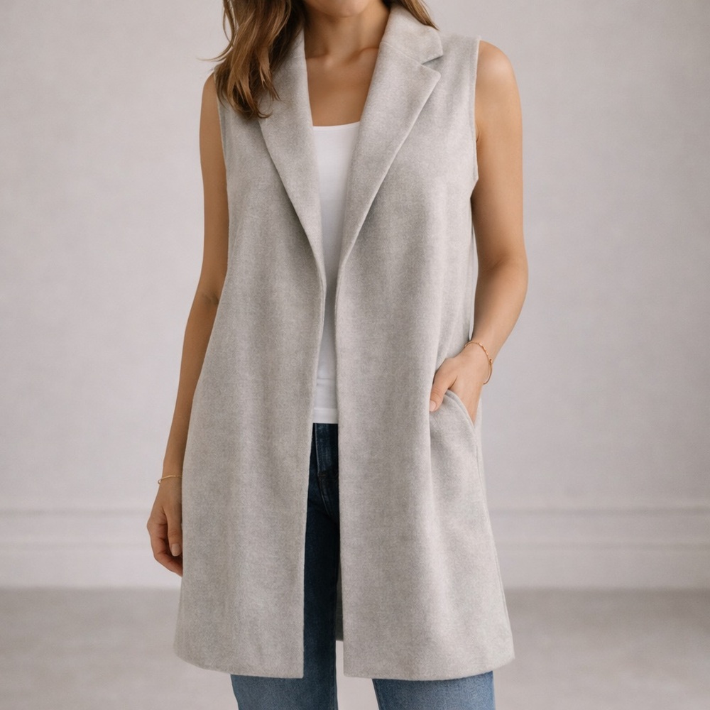 Joie Light Gray Long Vest